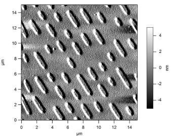 Imagen real de un disco óptico (CD-ROM) bajo un microscopio