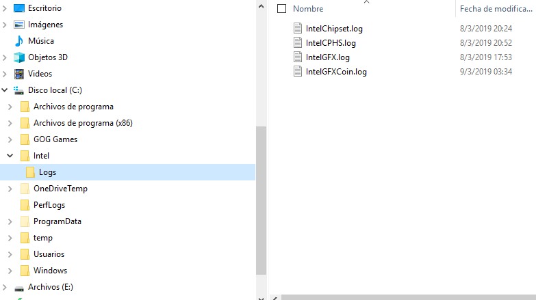 El Explorador de Windows muestra la jerarquía de directorios y carpetas en forma de estructura de árbol.