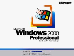 Logo inicial de Windows 2000