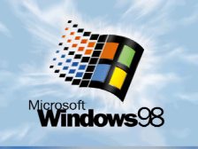 Pantalla de inicio de Windows 98