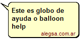 Gráfico de un globo de ayuda