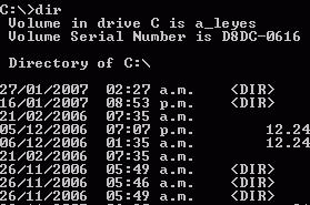 Imagen del sistema operativo MS-DOS