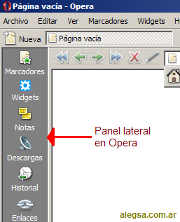 Imagen de un Panel lateral