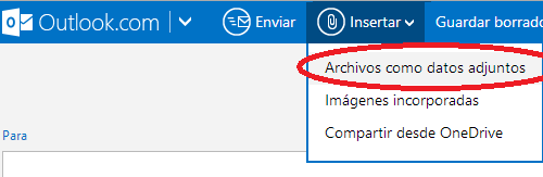 Agregar un archivo adjunto en Outlook