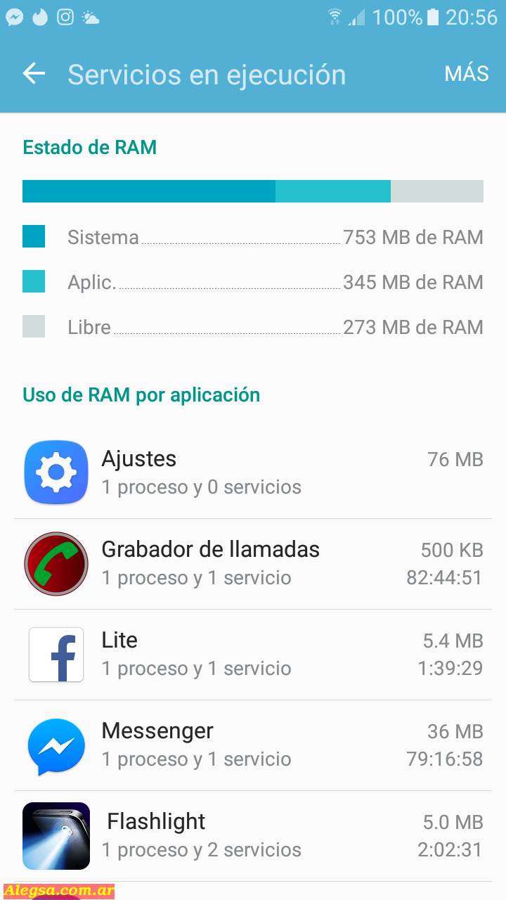 Servicios en ejecución de fondo en Android