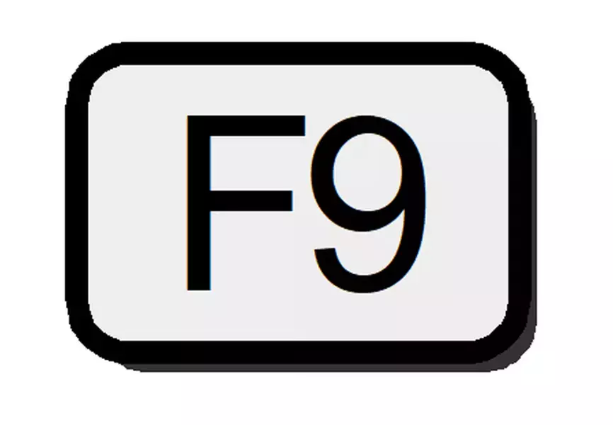 Definición de F9 (tecla de función)