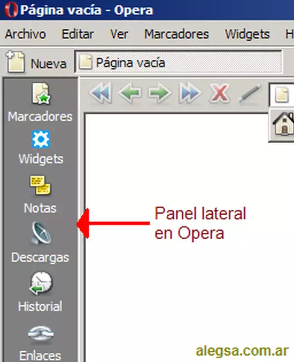 Definición de Panel lateral