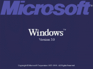 Logo inicial de Windows 3.0