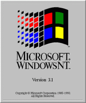 Pantalla de inicio de Windows NT 3.1