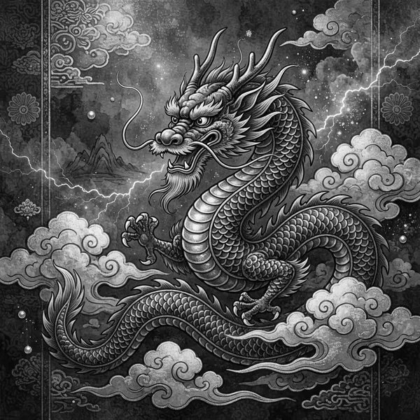 Illustration for the Chinese horoscope of Dragon