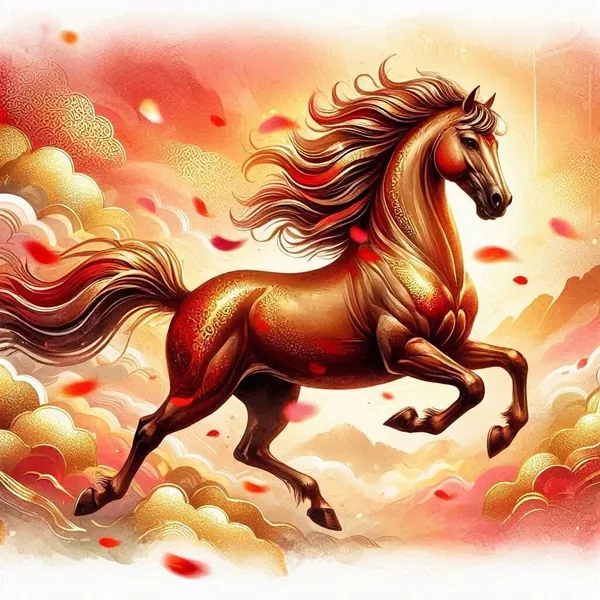 Illustration for the Chinese horoscope of Horse