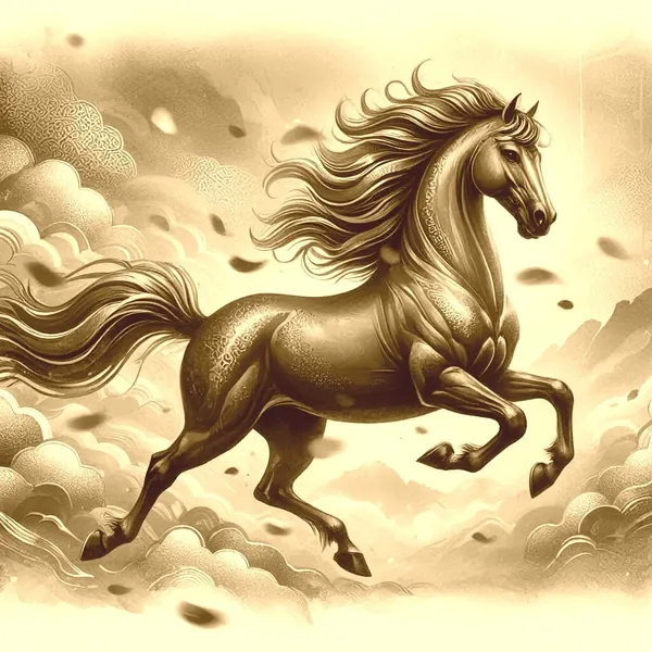 Illustration for the Chinese horoscope of Horse