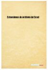 Extensiones de archivos de Excel