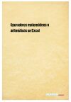 Operadores matemáticos o aritméticos en Excel