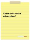 ¿Cuántos tipos o clases de software existen?