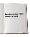 Duración en consumo y precio de un UPS de 500 V.A.