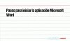 Pasos para iniciar la aplicación Microsoft Word