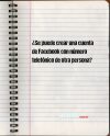 ¿Se puede crear una cuenta de Facebook con número telefónico de otra persona?