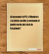 Al encender la PC y Windows ¿se inicia sesión  y enciende el punto verde del chat de Facebook?