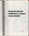 Me piden una contraseña alfanumérica de 7 caracteres de largo. ¿Ejemplos?