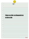 Cómo escribir en alfanuméricos mi dirección