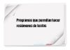 Programas que permitan hacer resúmenes de textos