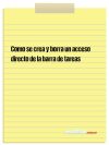 Como se crea y borra un acceso directo de la barra de tareas