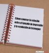 Cómo conocer la relación entre el tamaño de impresión y la resolución de la imagen