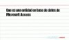 Que es una entidad en base de datos de Microsoft Access