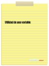 Utilidad de una variable