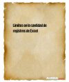 Límites en la cantidad de registros de Excel