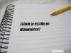 ¿Cómo se escribe en alfanumérico?