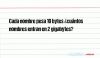 Cada nombre pesa 10 bytes ¿cuántos nombres entran en 2 gigabytes?