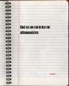 Qué es un caracter no alfanumérico