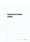 Ventajas de los formatos estándar