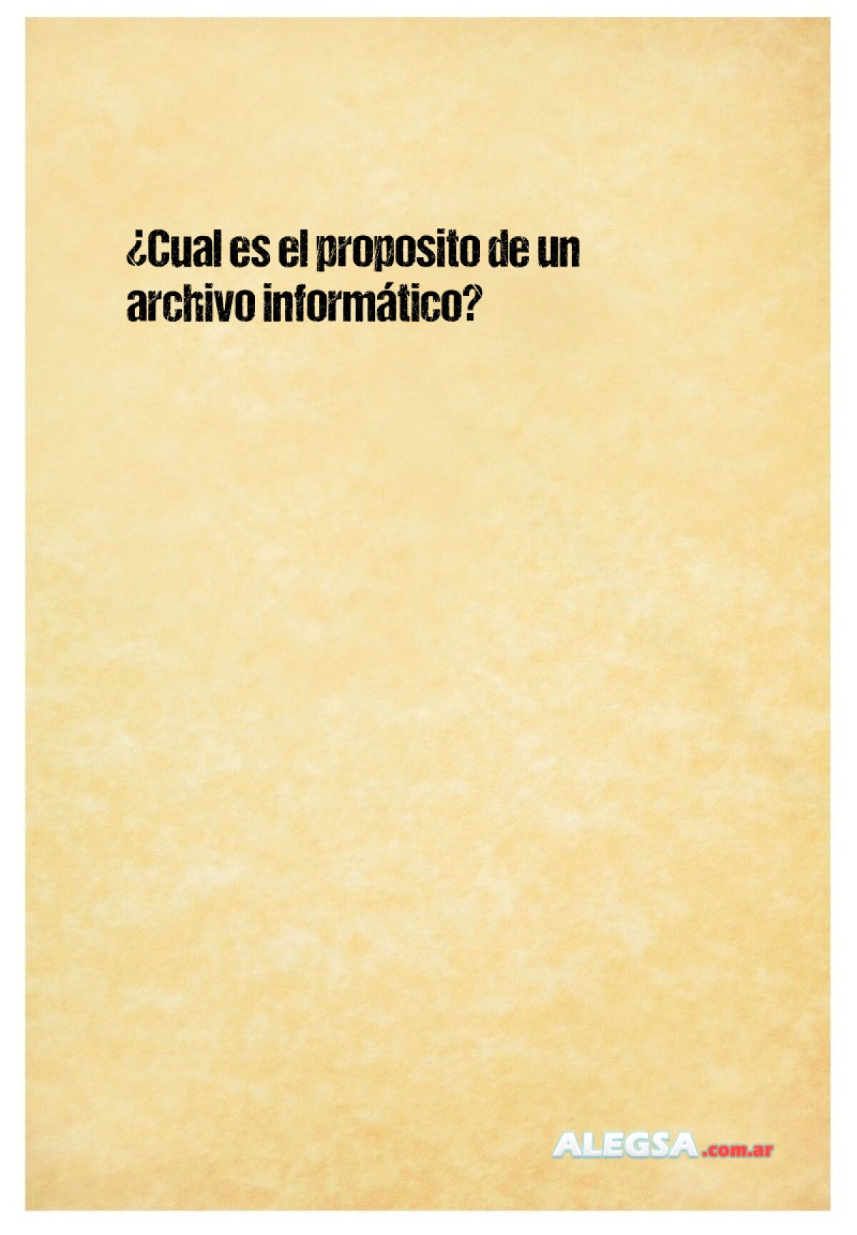 ¿Cual es el proposito de un