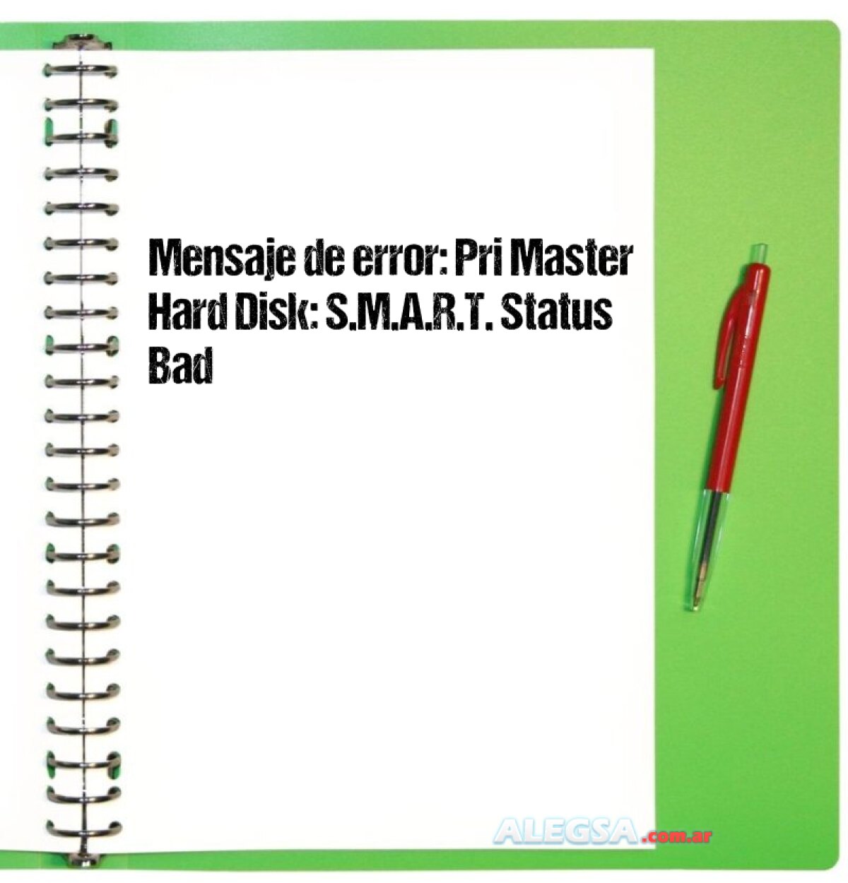 Mensaje de error Pri Master Hard Disk S.M.A.R.T. Status Bad