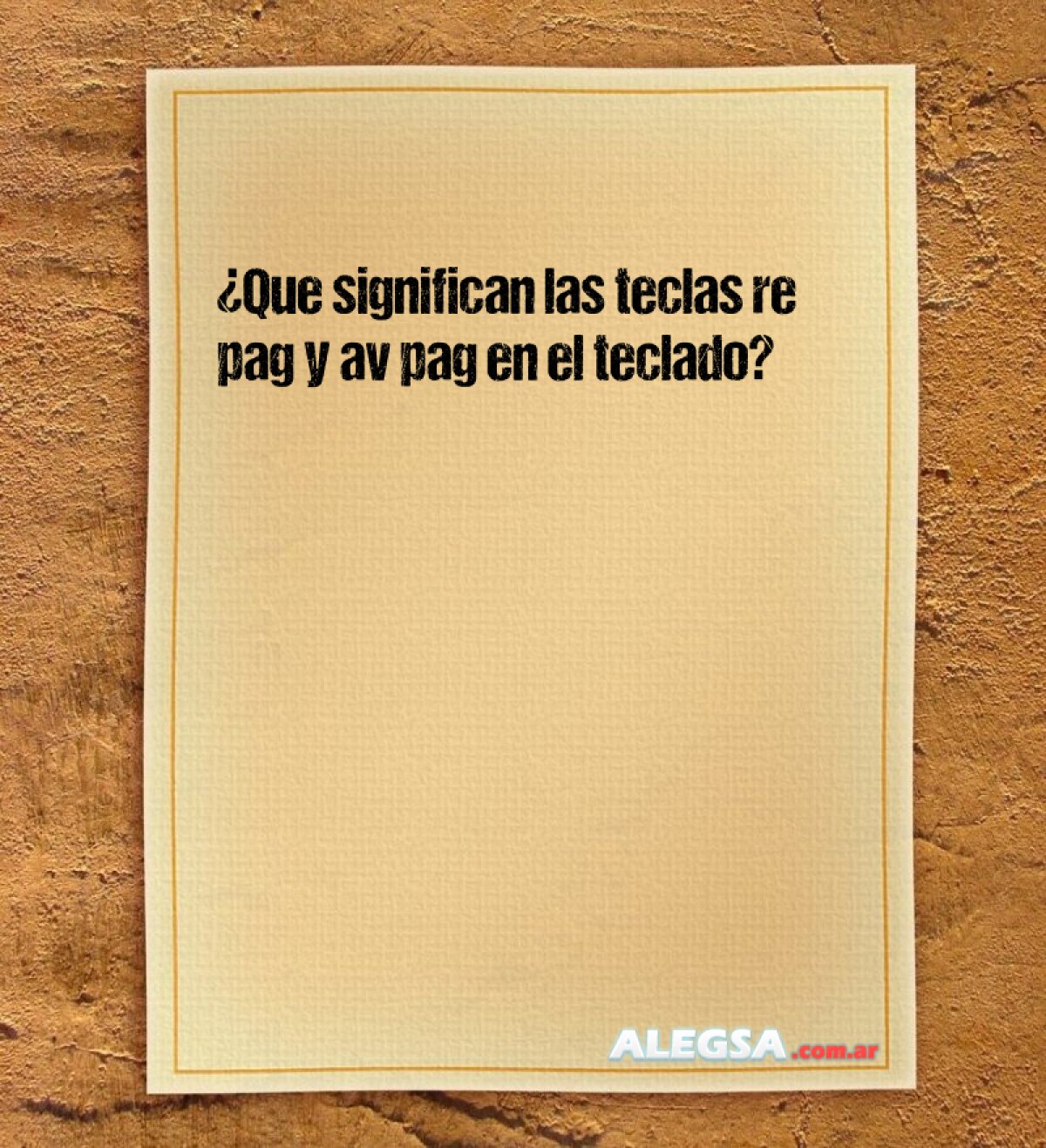 ¿Que significan las teclas re pag y av pag en el teclado?