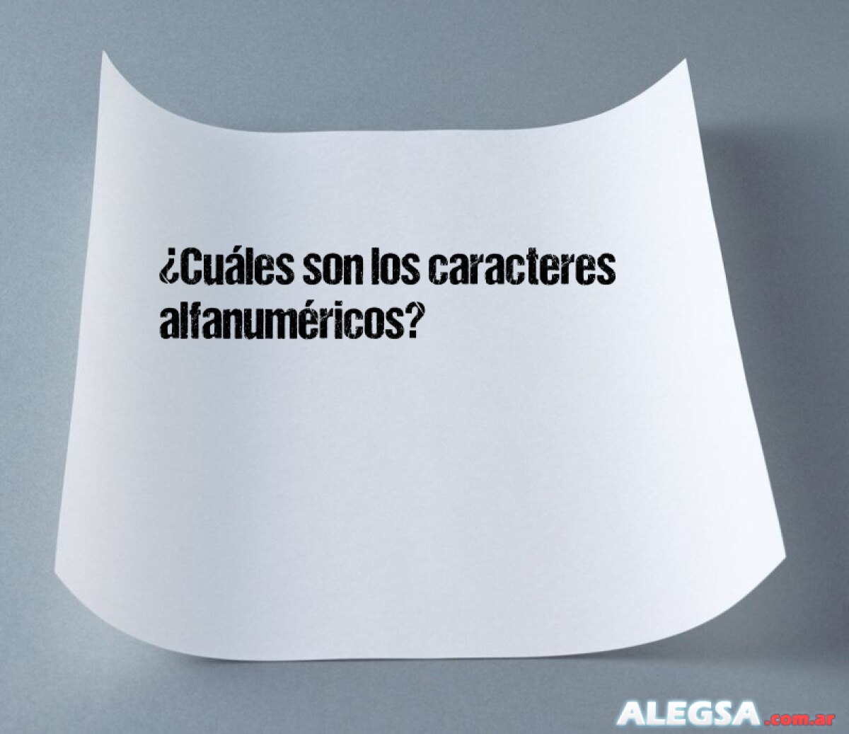 ¿Cuáles son los caracteres alfanuméricos?