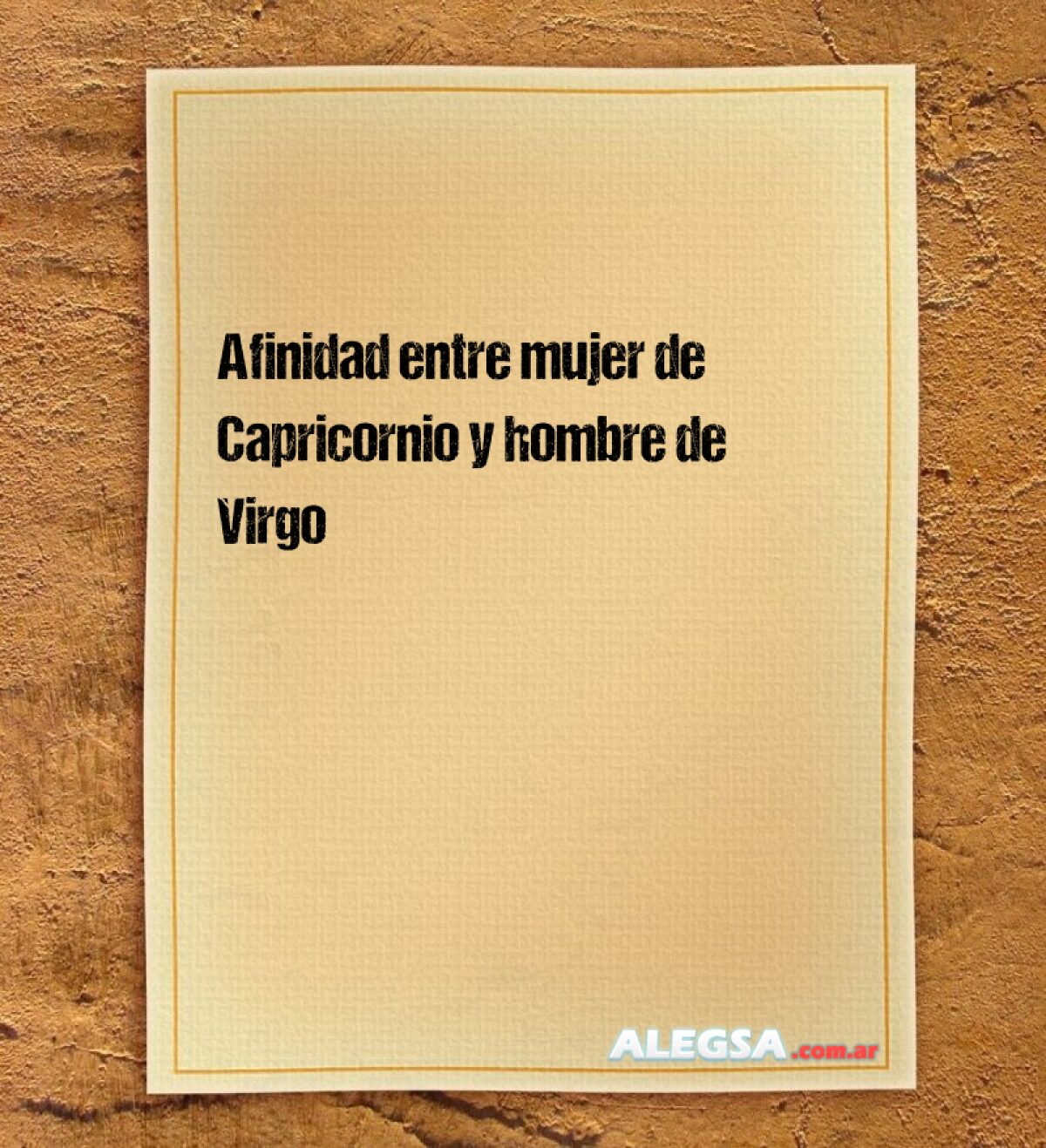 Afinidad entre mujer de Capricornio y hombre de Virgo