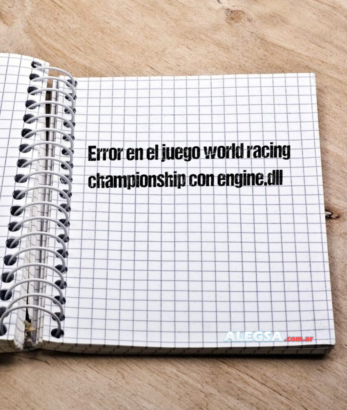 Error en el juego world racing championship con engine.dll