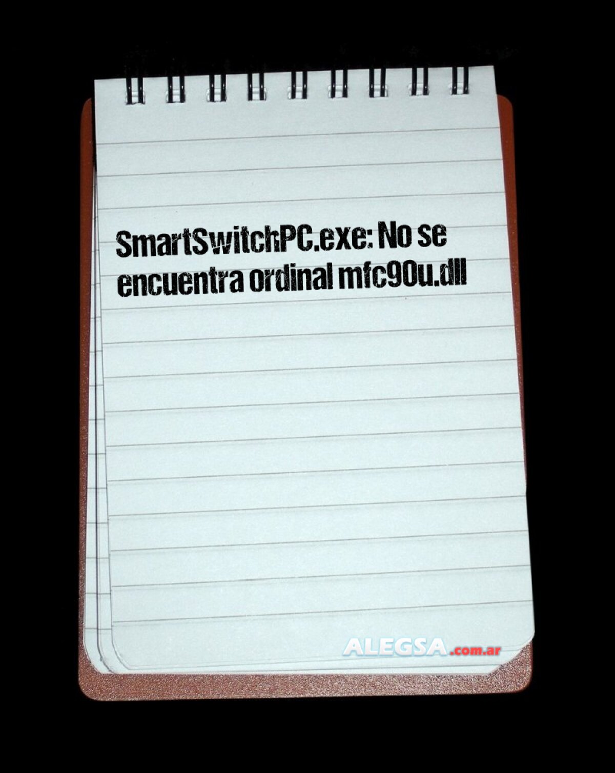 SmartSwitchPC.exe: No se encuentra ordinal mfc90u.dll