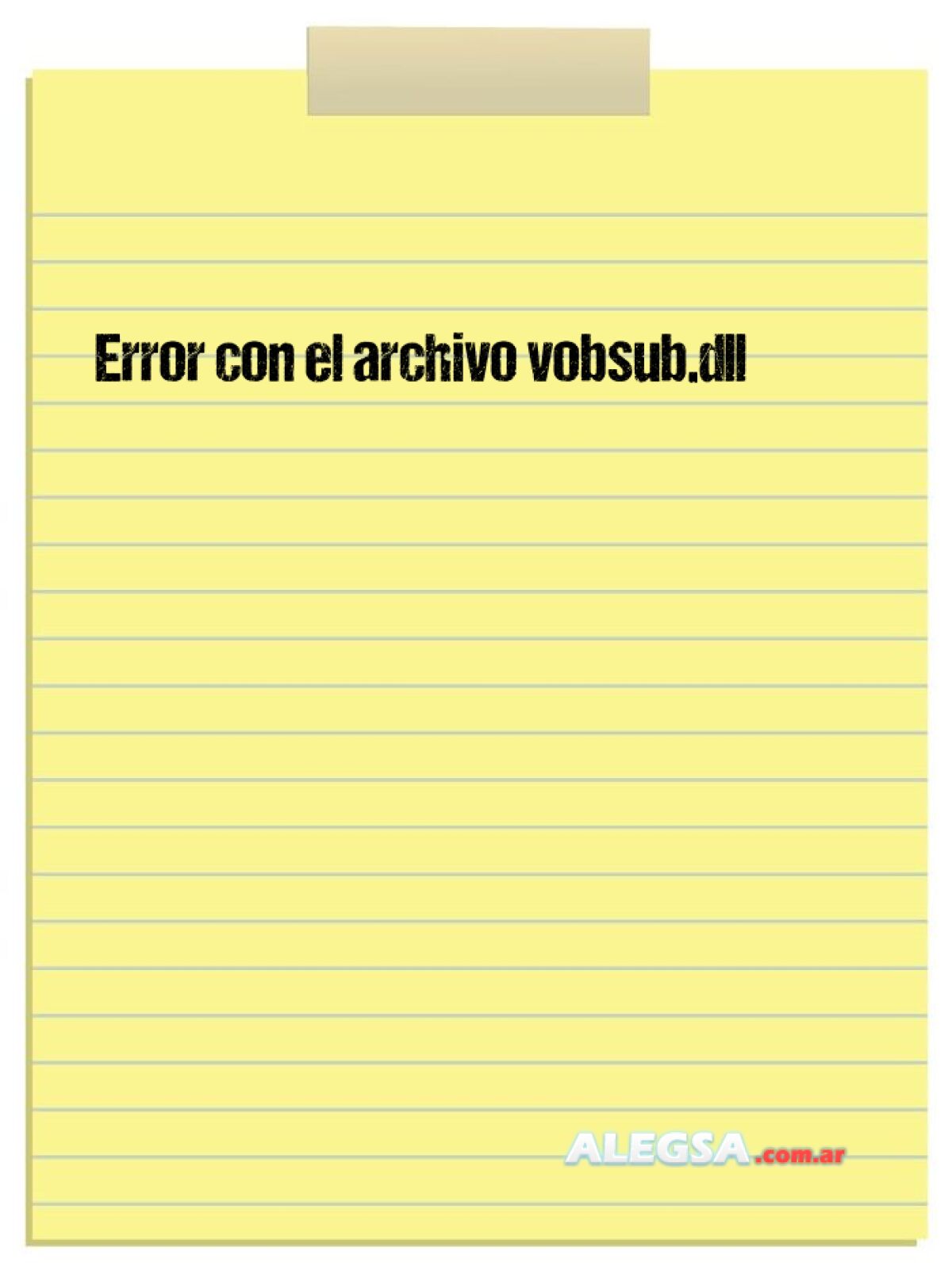 Error con el archivo vobsub.dll