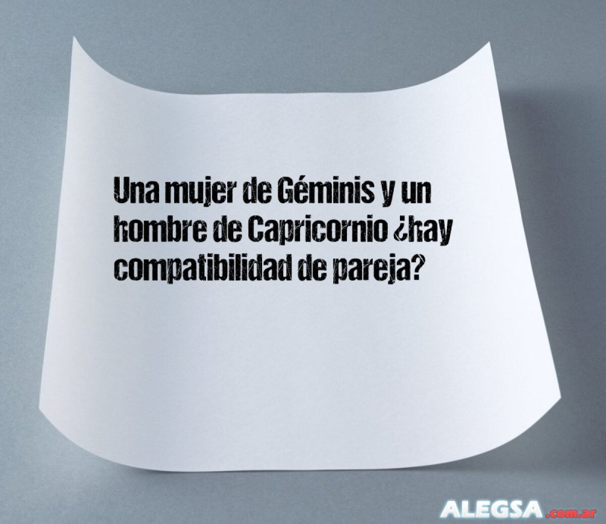 Una mujer de Géminis y un hombre de Capricornio ¿hay compatibilidad de