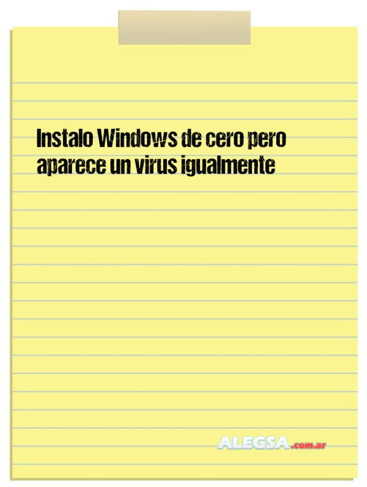 Instalo Windows de cero pero aparece un virus igualmente