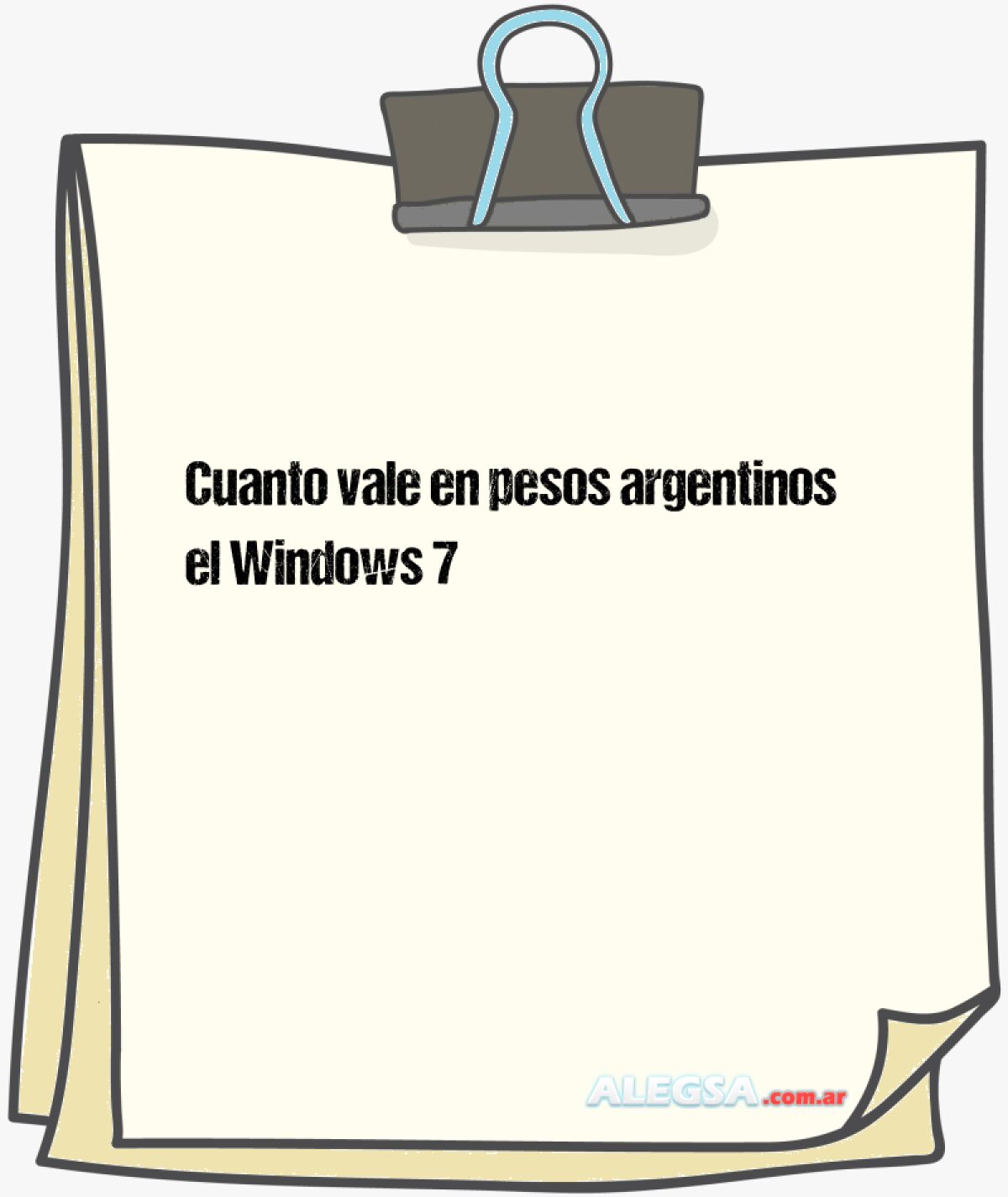 Cuanto vale en pesos argentinos el Windows 7
