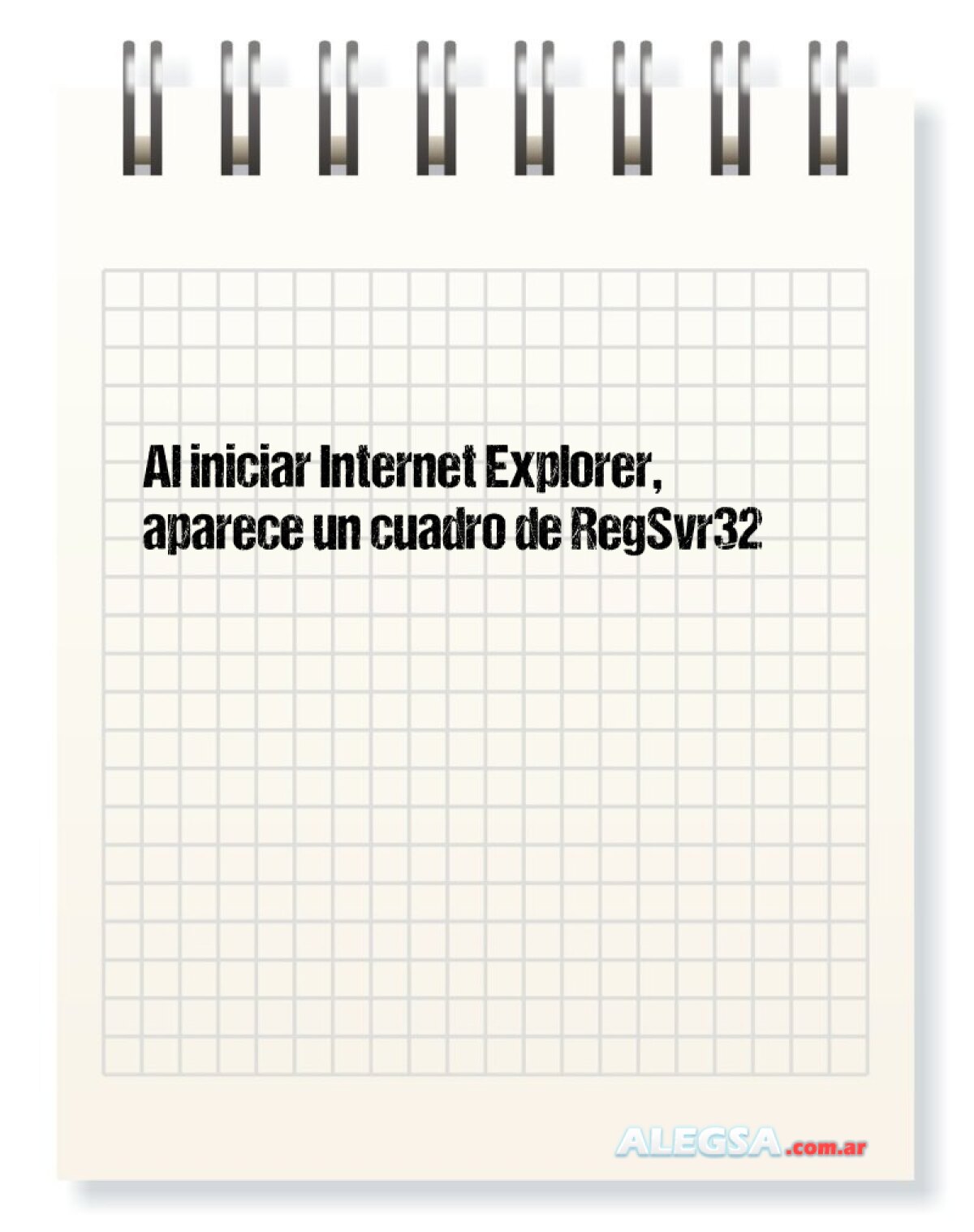 Al iniciar Internet Explorer, aparece un cuadro de RegSvr32