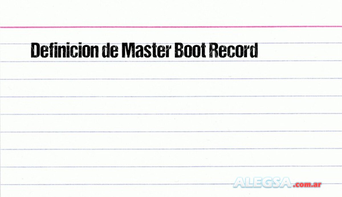 Definición de Master Boot Record