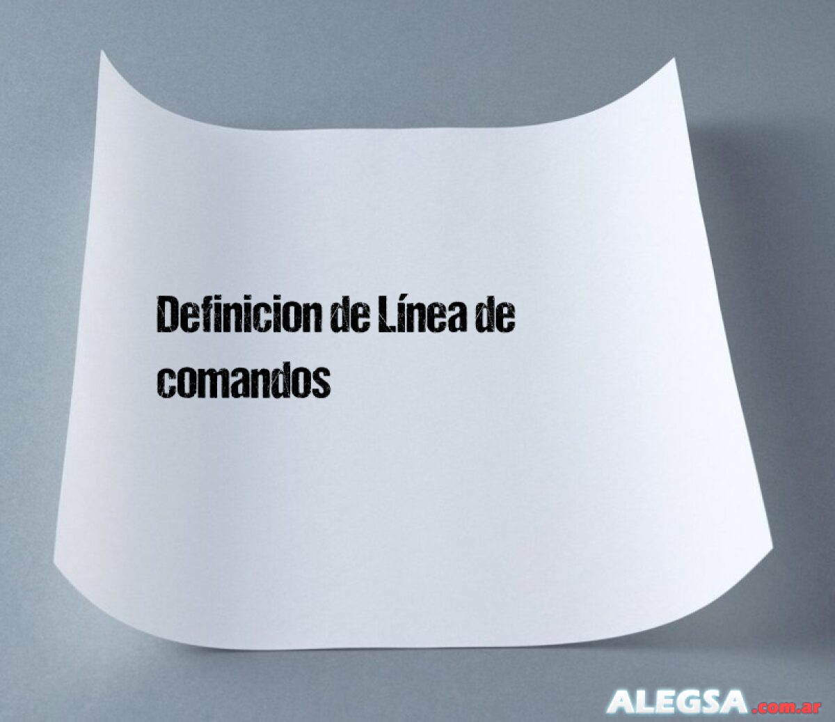 Definición de Línea de comandos