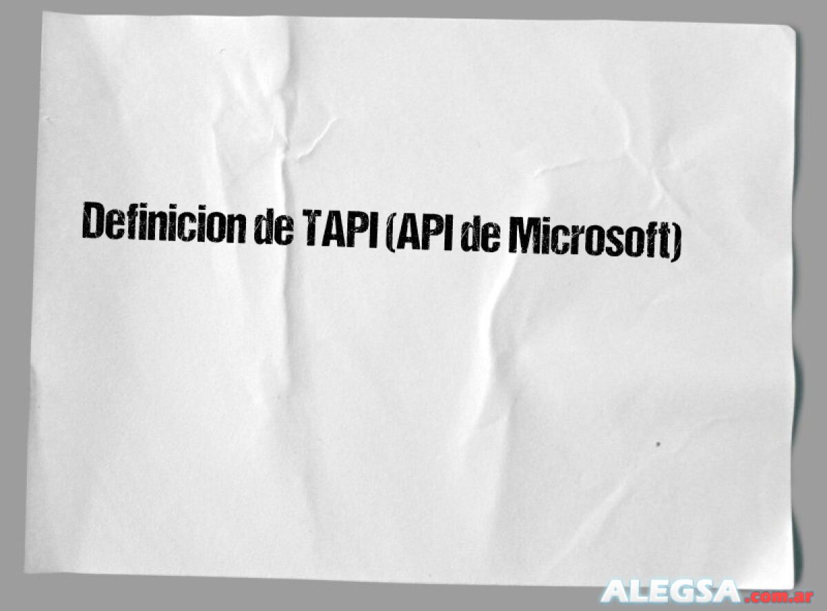Tapi Logo Api Definición de TAPI (API de Microsoft)